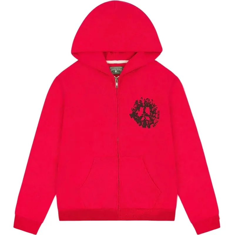 Denim Tears Denim University Zip Hoodie SS24 Red