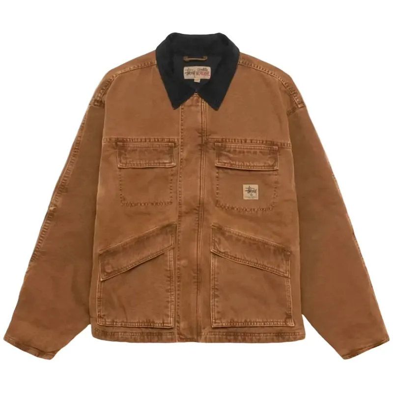 Stussy Washed Canvas Shop Jacket Bronze