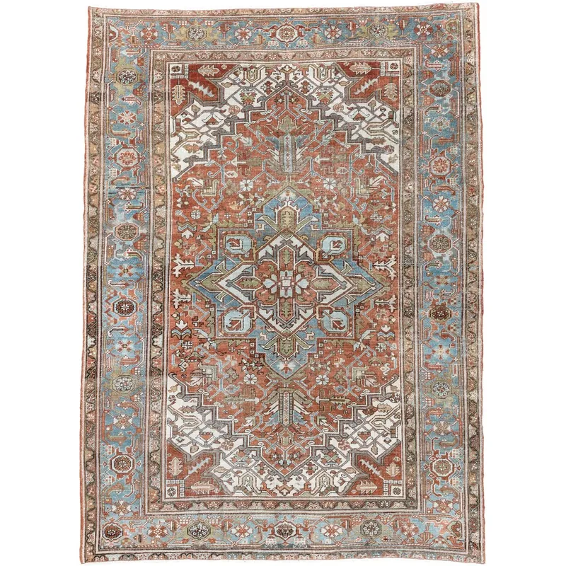 Antique Heriz Area Rug (7' x 10')