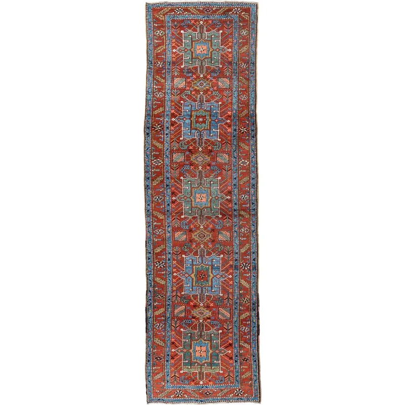 Antique Heriz Runner Rug (3' x 10')